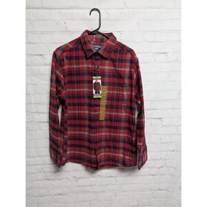 Eddie Bauer Flannel Shirt Mens Med Button Up Long Sleeve Bristol Plaid NWT 459